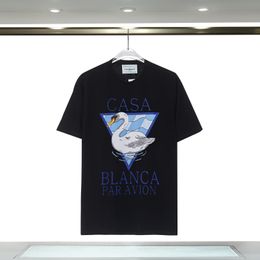 Casablanc T-Shirts Männer Frauen Designer Kurzarm Bekleidung Top T-Shirt und kurze Damen lose Seidenhemd hochwertige T-Shirts Kostenloser Transport Männer Asien Größe S-3XL