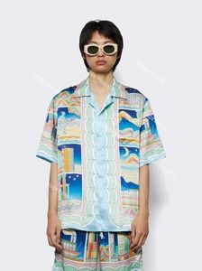 Casablanca 2023 Mayan Mythe Designer SHIRTS MEN MEN WORNTE TWEEMER SILK SHORT SHIRT HAWAII SHIRTS