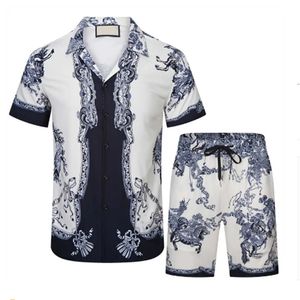 Casablanca 22SS diseñadores de playa para hombres trajes de canciones 2024 camiseta de moda camisas marinas pantalones cortos sets man s juego de lujo s-3xl