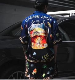 Casablanca Casa Blanca Casablanc Fashion Fashion Mens Summer Tracksuits Sport Suits Casual Classic Letter Patrón impreso Shorts Shorts Shorts Men Tops Boys C Rn2k