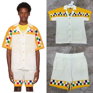Casablanca Designer Shorts Trendy nieuwe kleur Casual veelzijdige witte wollen gebreide trui Kort pak Shorts Casa Shirt 9221