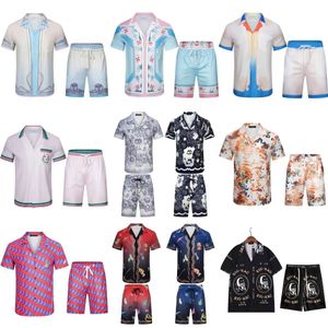 Casablanca Designers Tshirt Mens Tracksuits en deux pièces Sports Tenues de sport Lettre à manches courtes Vêtements de vêtements de sport Pure Coton Jogger Costume Casual