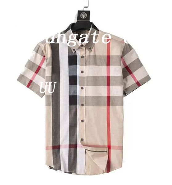 Casablanca Luxurys Desingers Shirts habillés pour hommes robe Business Casual Shirt Sleeve Stripe Slim Masculine Social Fashion Plaid S-4XL # 02 74746767