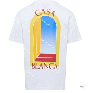 Casablanca Men Designer T-shirt Porte de fantasme sicilien hawaïen à manches courtes t-shirt coton tees d'été kru1
