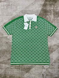 Casablanca hommes t-shirts pull en tricot larmes nouveau décontracté lâche manches courtes pull polo vêtements S-XL G9c0 #