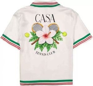 Casablanca de course chemise d'art en soie 2023 nouvelles chemises décontractées d'automne et d'hiver pour hommes