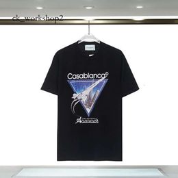 Casablanca Shirt Casa Shirt Top Quality Loose 24Sstennis Club T-shirt Mens Designer Casablanca Shirt Camiseta Mode décontracté Tees Kleidung Street Summer 678