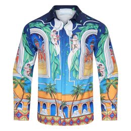 Casablanca overhemd Heren overhemd Fashion Designer overhemden Heren Dames overhemden Hawaiiaans overhemd Casual overhemden Lange mouw Maat M-3XL