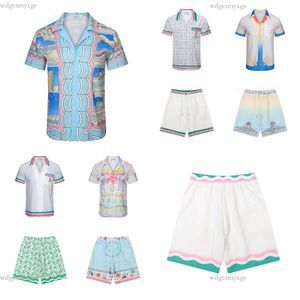 Casablanca Shirt Polos Mens Polos Tshirts Casablanca Shorts Pants Tshirt Casa Blanca Shorts à manches courtes à manches courtes