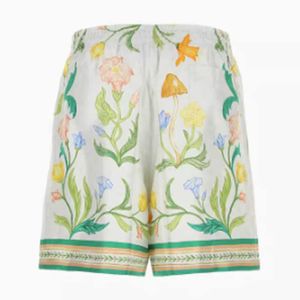 Casablanca Summer Fashion 23SS Flower geïllustreerd Crack Sketch Print Casual Beachwear Losse shorts voor mannen en vrouwen