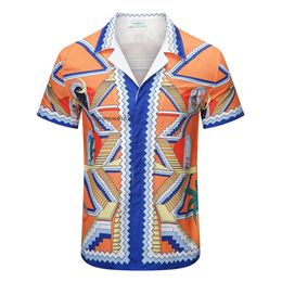 Casablanca t-shirt 2023 été nouvelle tendance Casablanca imprimé hommes loisirs plage pantalon à manches courtes chemise ensemble