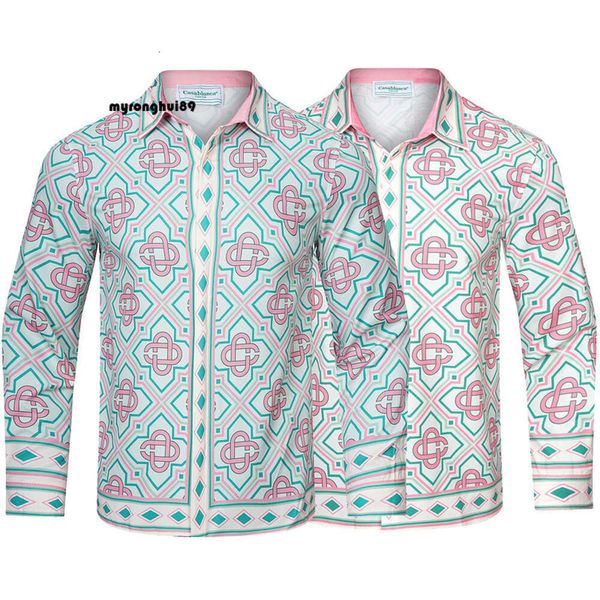 Casablanca t-shirt chemise à carreaux haut de gamme en sergé français, beau Ruffian pour hommes, chemise de vacances de luxe léger et de Style occidental