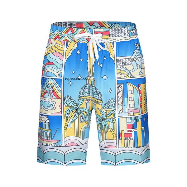 Casablanca t-shirt été nouveau short de plage, tenue de Couple ample pour hommes, Capris de sport décontracté pour jeunes