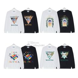 casablancas heren mouwen hoodies designer masao heren casablacnca sweatshirts dames zijden print kleding lange grafische san losse Wbkru