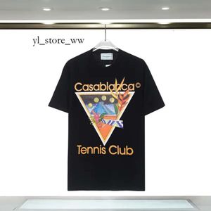 Camiseta de Casablancas Diseñador Casablanc Camisa Fashion Men Camisetas casuales Camisetas de la calle Man Camisetas de tenis Casa Blanca Shorts Manga Ropa 42C4