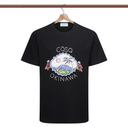 Casablancas T-shirt Men Women Designers Casablanc T-shirts Tops Man Casual Chef Letter Shirt Luxury Street Shorts Sleeve Clothes Tshirts 582