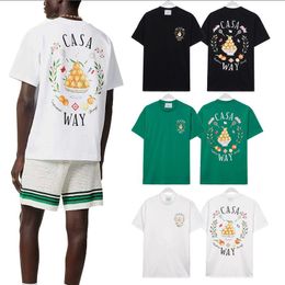 Casablancas Tennis Club t-shirt Mens Designer T-shirt tee-shirts d'entraînement pour hommes surdimensionnés 100% coton Casablancaes t-shirts vintage à manches courtes Casa976