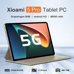 Caso 2023 NUEVA VERSIÓN GLOBAL 12GB+512GB Snapdragon 845 Tablette PC 5G Tarjeta SIM dual y tabletas WiFi HD 4K Android 11.0