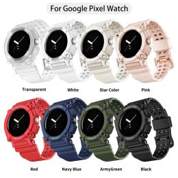 Case Band pour Google Pixel Watch 2 1 TPU Couverture STRAP SPORT POUR PIXEL Watch Screen Protector Anti Shock Cozel Protective Bumper