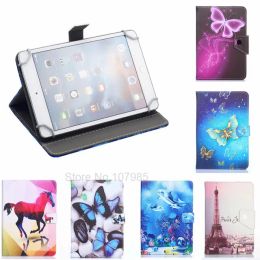 Case Cartoon voor Polaroid L10 10,1 inch Universal Tablet Magnetic Print PU Leather Stand Cover Case Gratis Pen