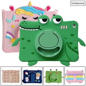 Boîtier pour Samsung Galaxy Tab S6 Lite SMP610 A7 10.4 SMT500 T220 A8 10.5 SMX200 S7 FE S8 Ultra Kids Cartoon Tablet Stand Cover