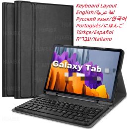 Estuche compatible con Samsung Galaxy Tab S8 S7 11 'A8 2022 S6 Case de tableta Lite + teclado desmontable