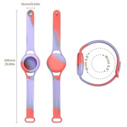 Case for Apple Airtags Kids Soft Silicone Riem Air Tag Anti-Most Bracelet Beschermende afdeksel voor Airtag Children Strap