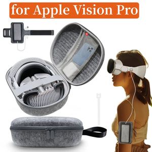 Étui de transport pour Apple Vision Pro, résistant aux chocs, protection complète, anti-rayures, sac à main de voyage portable, sac de rangement avec poche en filet