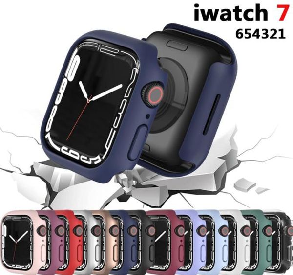 Funda para Apple Watch 7, 41mm, 45mm, 44mm, 40mm, 42mm, 38mm, accesorios, funda protectora de PC para iWatch series 6 se 5 4 3 Case9219233