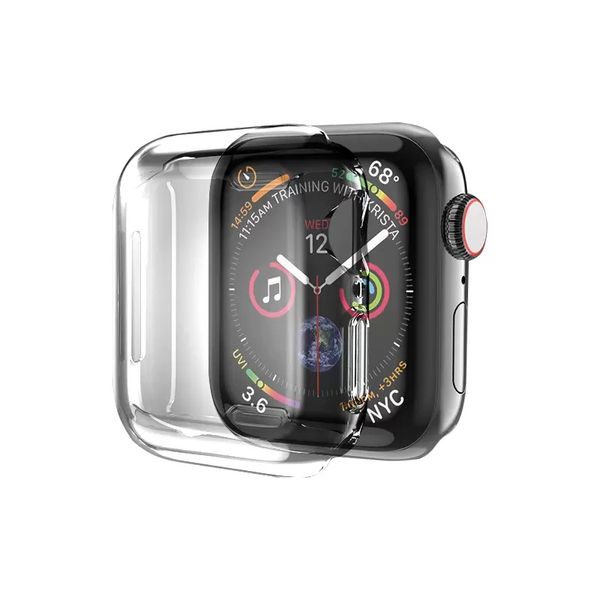 Coque pour Apple Watch iwatch Series 7 38mm 40mm 2021 Nouvelle iWatch 7 41mm 45mm Coque de protection intégrale TPU HD Clear Ultra-Thin Cover