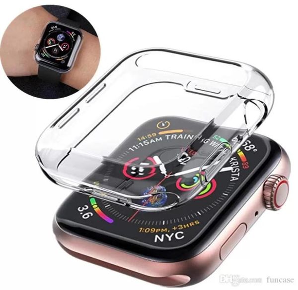 Coque pour Apple Watch Ultra SE série 8 7 49mm 41mm 45mm 40mm 44mm mince transparente cristal souple TPU antichoc caoutchouc Silico8148238