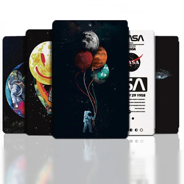 Coque pour Funda Xiaomi mi Pad 6 5 Pro 11 12.4 Redmi Pad 10.6 pouces, réveil et sommeil automatiques, couverture de lune en ballon d'astronaute en Silicone