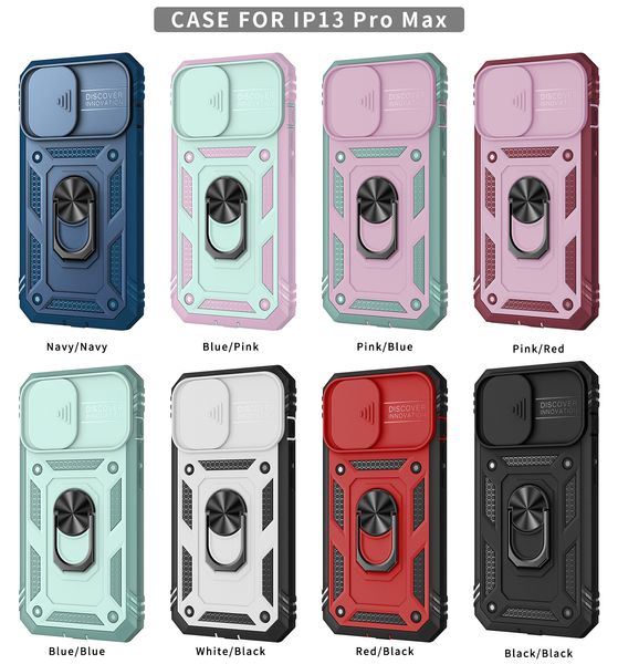 Funda resistente a prueba de golpes para iPhone 13, 12, 11 Pro Max, XS, 8 Plus, con cámara, soporte giratorio de 360 grados