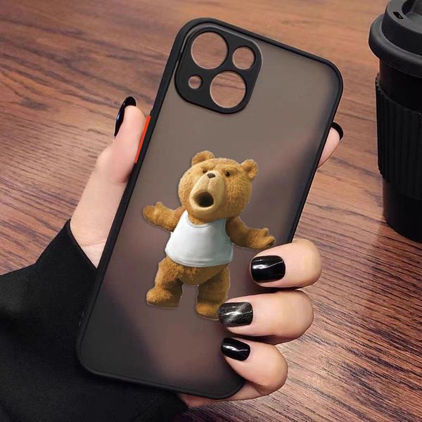 Case pour iPhone Apple 14 13 11 12 Mini Pro Xs Max XR X 7 8 SE 2022 2020 6 Plus Case Funda Capa Shell Naughty T-Tiddy Bear Couple