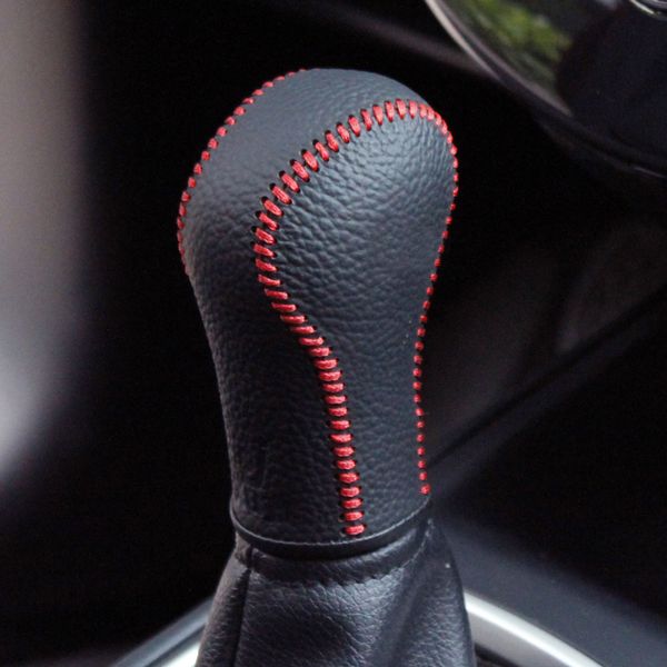 Étui pour Nissan Tiida nouveau modèle manuel pommeau de levier de vitesse couverture en cuir véritable bricolage engrenage couvre cuir accessoires de voiture cousus à la main