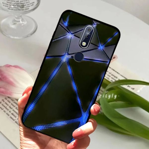 Case pour Nokia 7.1 Case para Nokiax7 7.1 Plus Nokia7.1 TPHE SOFT TPU COUVERTURE COQUE COQUE PEINTURE DE PAUTER