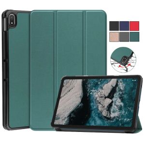 Case pour Nokia T20 T 20 T10 T 10 CAS 2022 PU COURTURE DE TIRFOLDING SOUPE MAGNÉTIQUE COUVERT