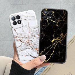 Case voor Realme 8i -tassen Narzo 50 4G Back Cover Protective TPU Silicone Fundas Marble Stone Texture Coque voor Oppo Realme 8i Capa
