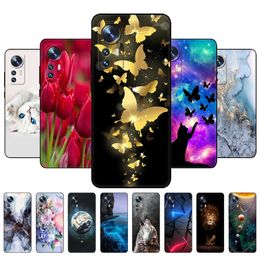 Voor Xiaomi 12 Case Pro Silicon Back Cover Mi Xiaomi Lite 12pro Bumper Funda Zwart Tpu Case