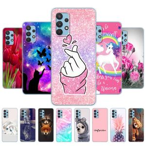 Voor Samsung Galaxy A32 A52 A72 Case Silicon Soft Tpu Back Phone Cover 4G 5G 2021 Beschermende tas Bumper