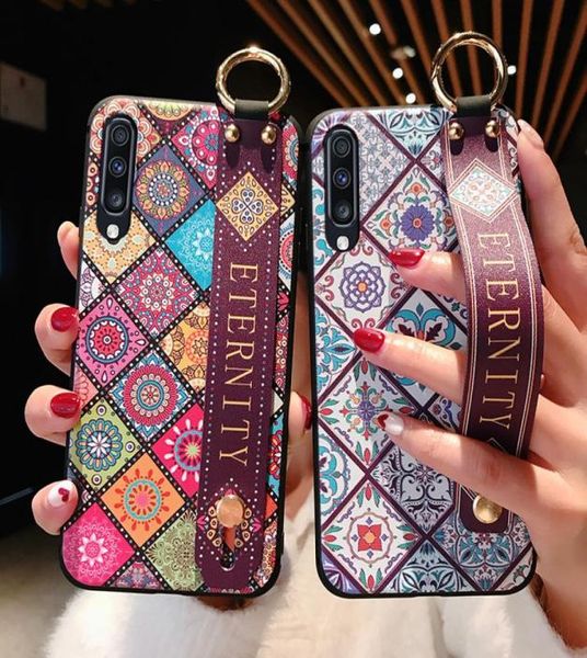 Caso para Samsung Galaxy A50 A70 A30 A20 A10 S8 S9 S10 Plus Note 8 9 10Plus A40 A60 S10E Strap de muñeca Case4525169