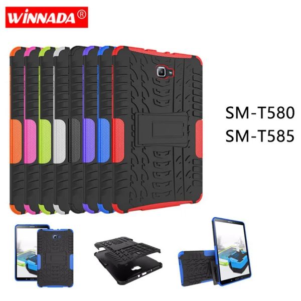 Caso para Samsung Galaxy Tab A A6 10.1 2016 Case T580 T585 T580N T585N 10.1 pulgadas TPU+PC Cubierta de soporte a prueba de amortiguadores