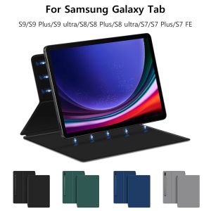 Caso de Samsung Galaxy Tab S9 S8 Ultra S7 Fe Plus Case Magnetic Toblet Capeje a prueba de choque Flip Flip para Galaxy Tab S9 S8 S7