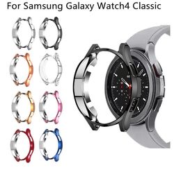 Case voor Samsung Galaxy Watch 4 Classic 42 / 46mm Plating TPU Bumper Zachte Smart Watch Beschermhoes voor Galaxy Horloge 4 44mm