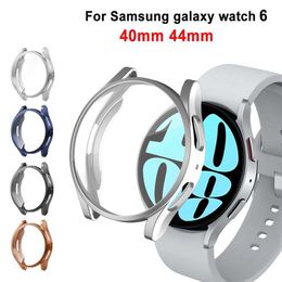 Case for Samsung Galaxy Watch 6 Geplated Screen Protector TPU All-Around Bumper Shell Galaxy Watch 6 Classic Cover