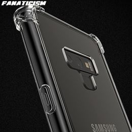 Case voor Samsung M80S M60S M30S M20 OPMERKING 8 9 10 PLUS SOFT TPU SILICONE BUMPER HYBRIDE HARD PC ACRYLIC CLEAR Achterklep