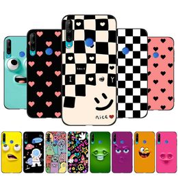 Voor Huawei Y7P P4 Lite E Case Achterkant Telefoon Y 7P 2020 Y7 P ART-L28 Bumper 6.39 "zwart Tpu Case Leuke Funy