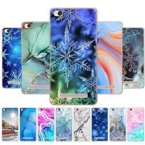 Voor Xiaomi Redmi 4A Case Soft Silicon Back Phone Cover Voor Hongmi 4a 5.0 Inch Coque Marmer Sneeuw Vlok winter Kerst