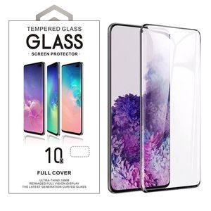 Case Friendly 3D 10D Gebogen gehard Glas Screen Protector voor Samsung S8 S9 S10 Note 8 9 10 S20 S21 S22 Plus Ultra met Retail Pakket