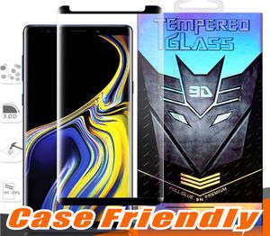 Case Friendly Full Glue Petite version Verre Trempé Pour Samsung Galaxy Note 20 ultra10 9 8 S10 S9 Plus Edge 3D Curve Clear Screen1643377